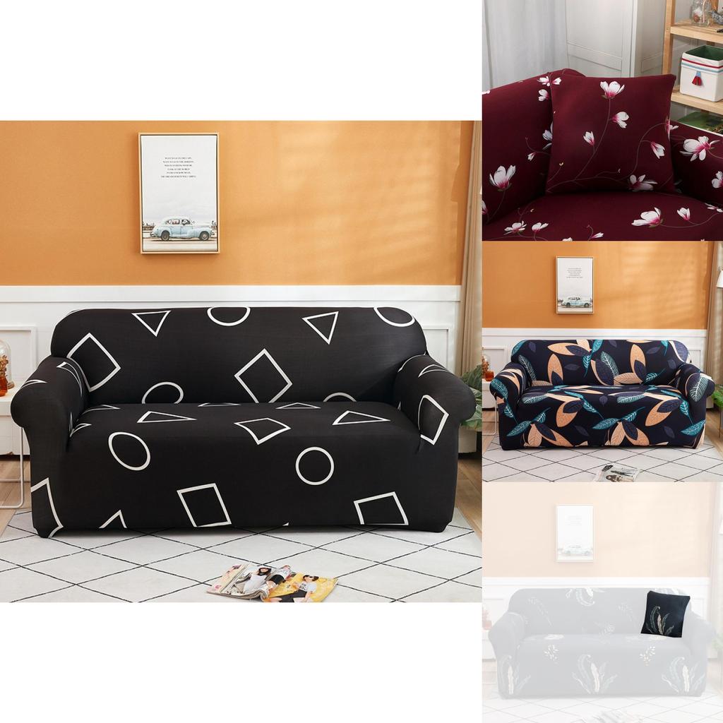 Floral Leaves Printed Soft Sofa Cover For 1/2/3/4 Seater Couches Excellent Fit And Stretch