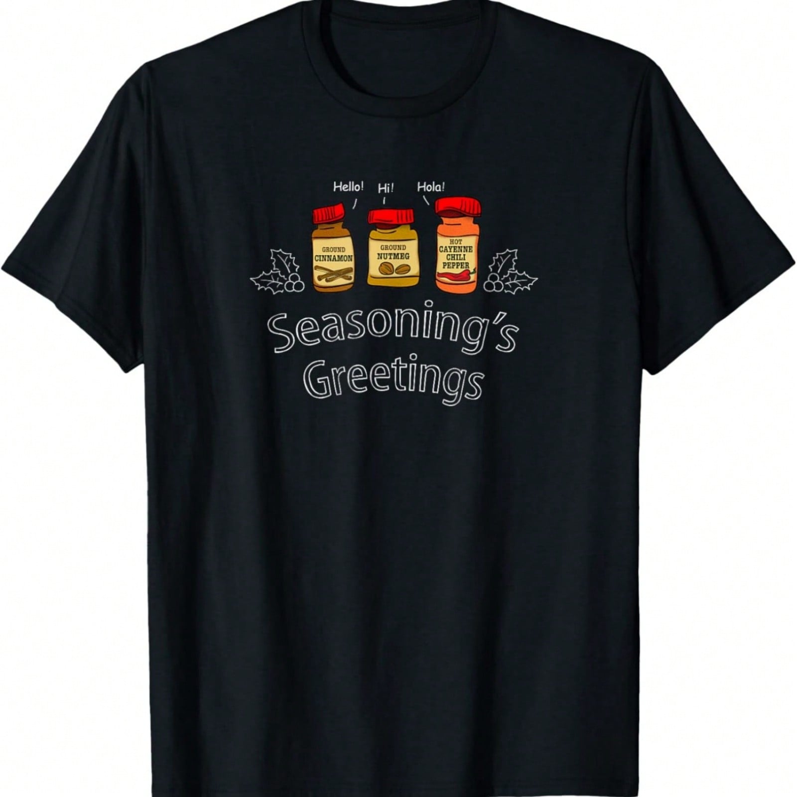 Seasoning s Greetings Funny Holiday Pun T-Shirt S