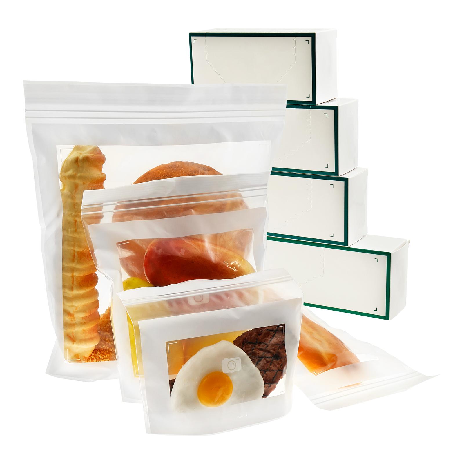 

100Pcs Food Preservation Bag with Double Layer Sealing Chain Reusable Kitchen Refrigerator Storage Bag for Fruit and Vegetable