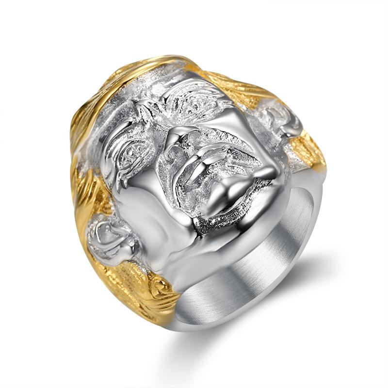 

Серебряное кольцо S925 пробы, персонализированное кольцо Трампа, мужское золотое кольцо, подарок друзьям на праздники 13