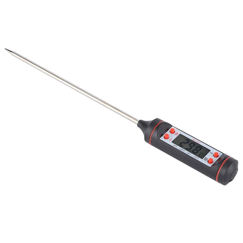 Digital Food Thermometer Probe Cooking Meat Thermometer with Storage Box for BBQ Kitchen Tools