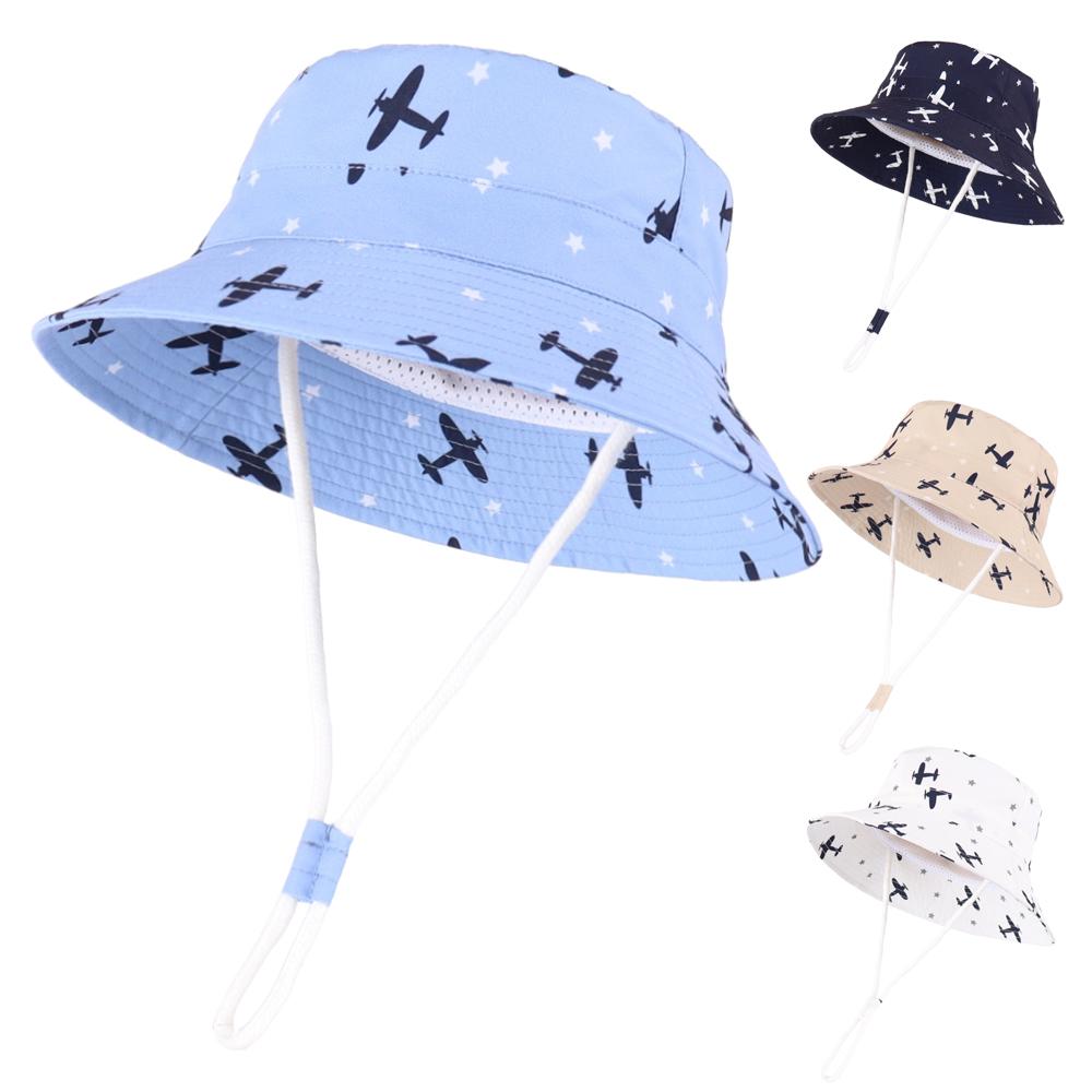 Baby Sun Hat Baby Bucket Hat with Strings Summer Sun Protection Infant Sun Hat for Kids