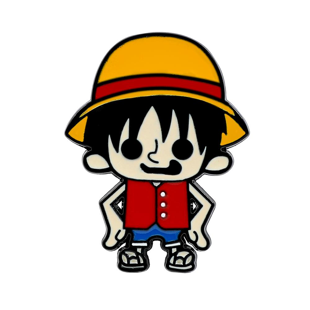 Anime ONE PIECE Roronoa Zoro Brooch Enamel Pin - Creative Hot Blooded Metal Badge for Backpack And Clothing Accessories