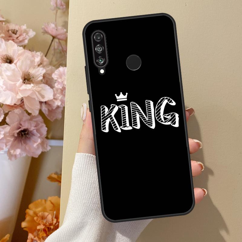 Queen King Crown For Huawei Nova 11 Pro 9 10 SE Y70 Y60 Y90 Y61 Y91 Y73 Y72 12s 12i 11i 8i P30 P40 Lite Case