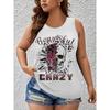 Leopard Tank Tops Cat Skull Dog Horse 3D Print Women O-Neck Floral Vest Off Shoulder Y2k Sleeveless Camisole Woman Top Clothing
