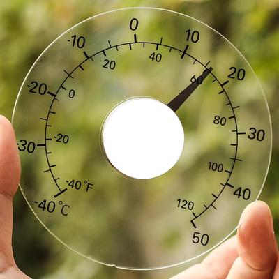 Waterproof Clear Outdoor Window Thermometer Disc Display Temperature Humidity Meter Mini Pointer Temperature Measurement Tester