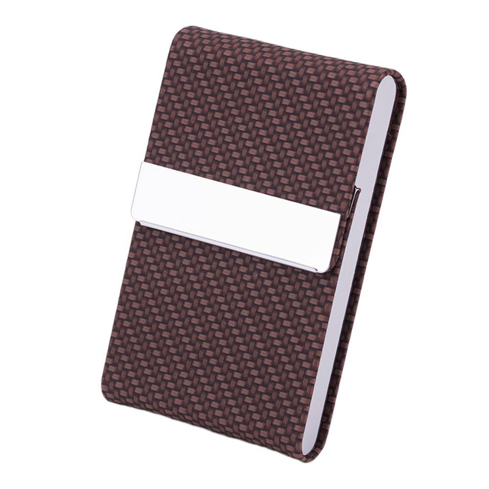 Slim Pocket Business Card Case PU Leather ID Case Card Box Name Card Holder  Office Supplies