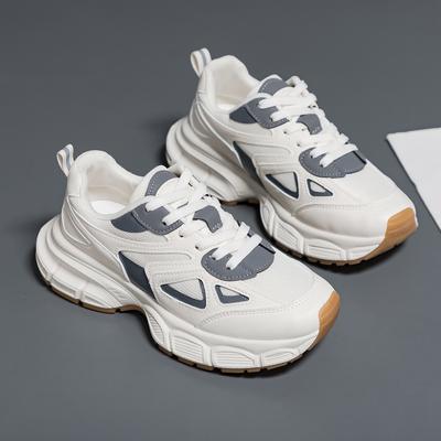 Women's Shoes New Autumn Mesh Breathable Platform White Shoes Student Casual Sports Shoes