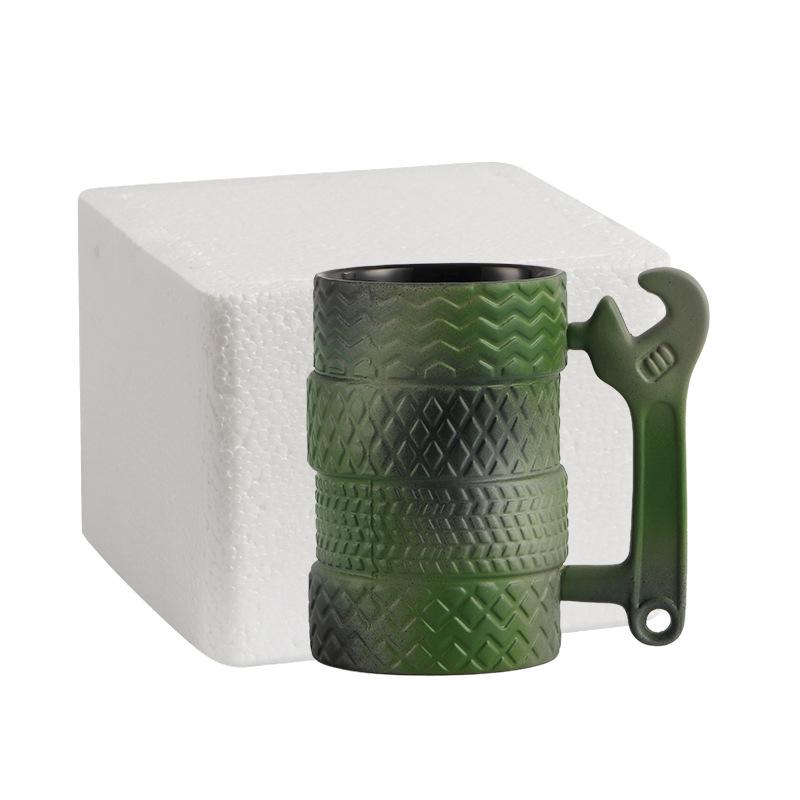 Creative Large Capacity Novelty Ceramic Tire Mug