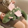Cute Matcha Green Dragon Plush Toy Soft Stuffed Dragon Doll with Pink Wings Huggable Adorable Plushie for Girl Gift