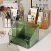 Desktop Transparent Cosmetics Storage Tube, Trapezoidal Large Capacity Light Luxury Lipstick Sorting and Storage Rack