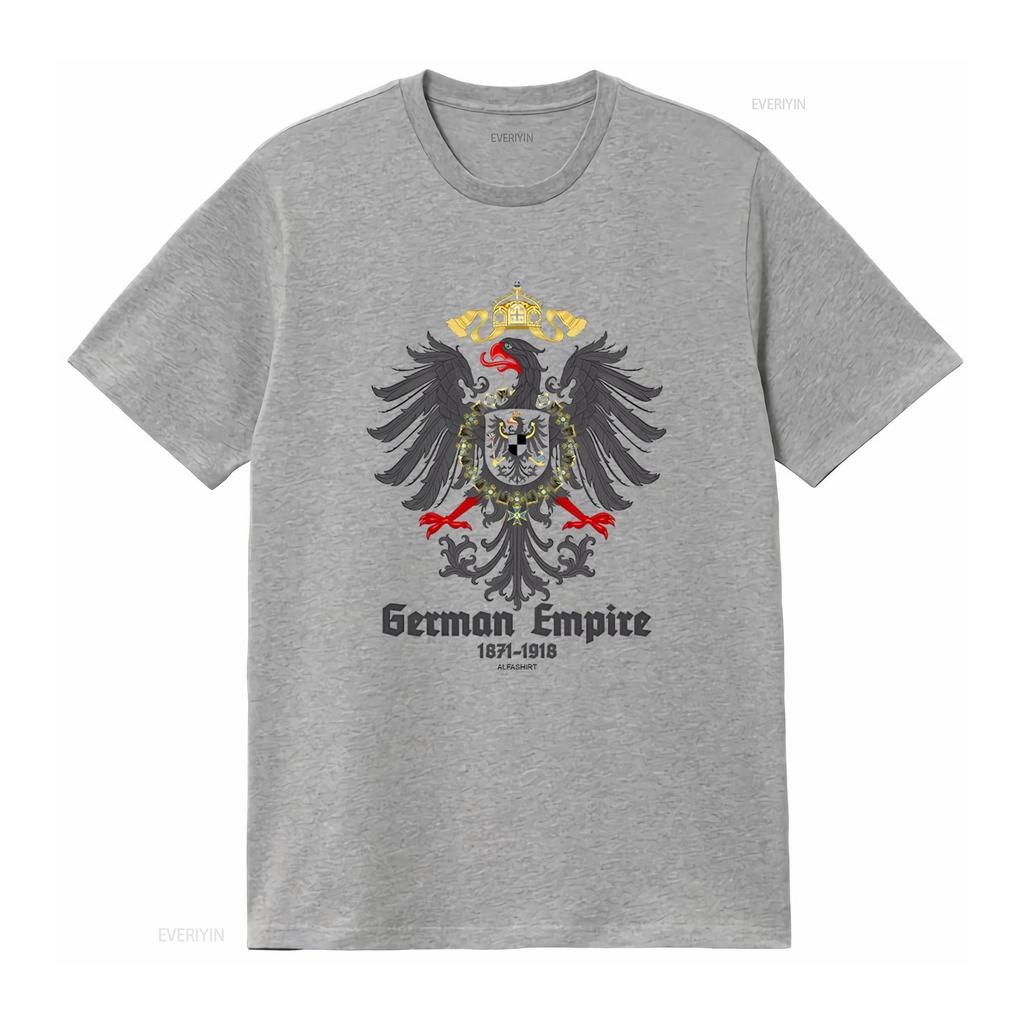 Empire Allemand 1871 1918 T-shirt avec Design Emblème Aigle Allemagne Empereur Reich Guillaume Style Prusse vintage Lavé Respirant