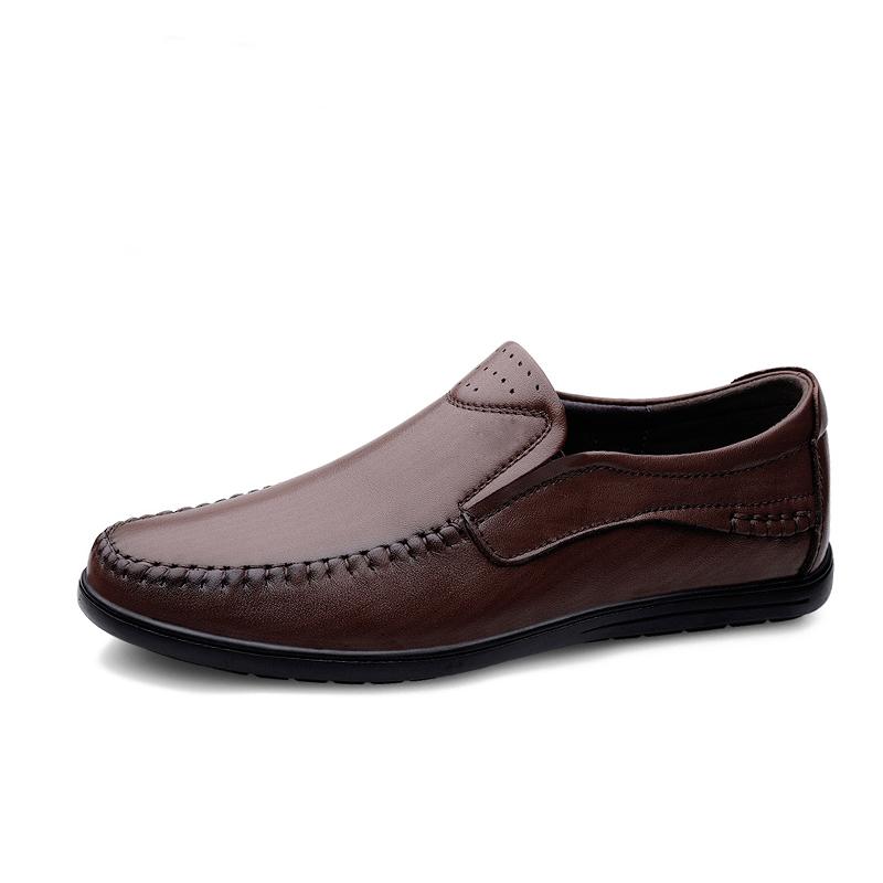 Handmade Genuine Leather Mens Shoes Casual Luxury Brand Men Loafers High Quality Moccasins Breathable Slip On Male Driving Shoes