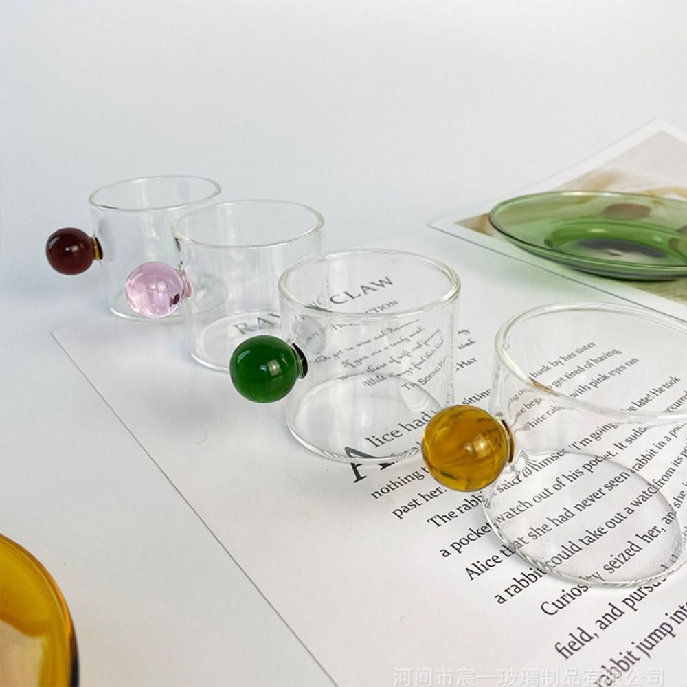 

Прозрачная маленькая стеклянная кружка, 100 мл, мини-кофейные чашки, чашки для эспрессо в скандинавском стиле зелёный