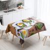 Breakfast Gourmet Printed Tablecloth Stain Resistant Waterproof Rectangular  Kitchen Table Decoration Home Decor