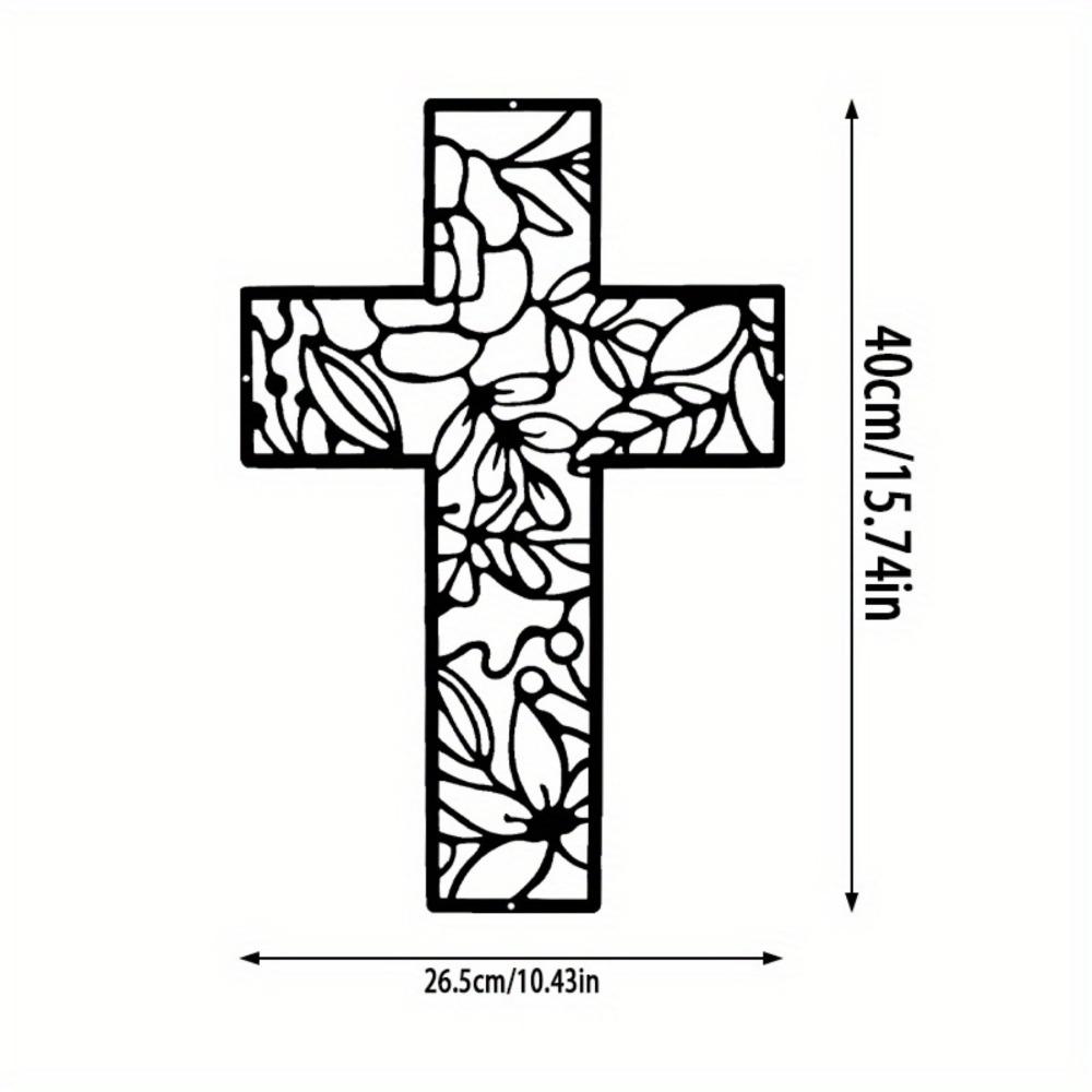 1pc Christian Cross Vinyl Decal - Premium Interior Decor for Laptop, Car & Accessories