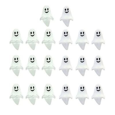 Yousheng 20 Pcs Halloween Sitting Ghost Figurines Miniature Ghost Statues Cute Spooky Happy Ghost Ornaments for Indoor Outdoor Garden Lawn Tabletop