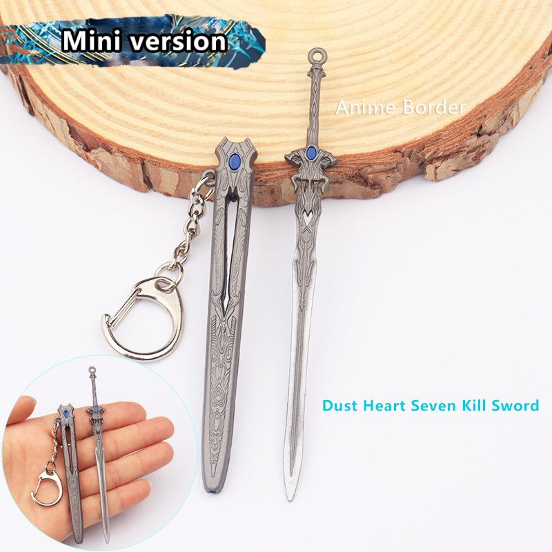 1Pcs Unopened Blade Pendant Keyring Zinc Alloy Metal  Of Famous Ancient Sword Keychain Charms Children'S Gifts