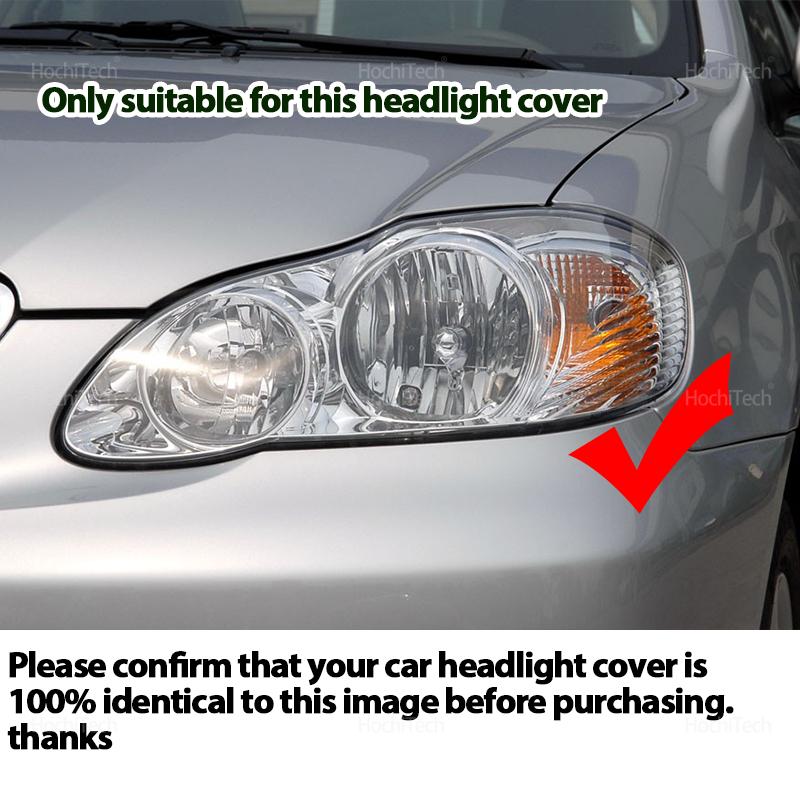 For Toyota Corolla EX 9th E120 E130 2003-2009 Headlight Cover Car Headlamp Lens Glass Replacement Front Lamp Shade Auto Shell