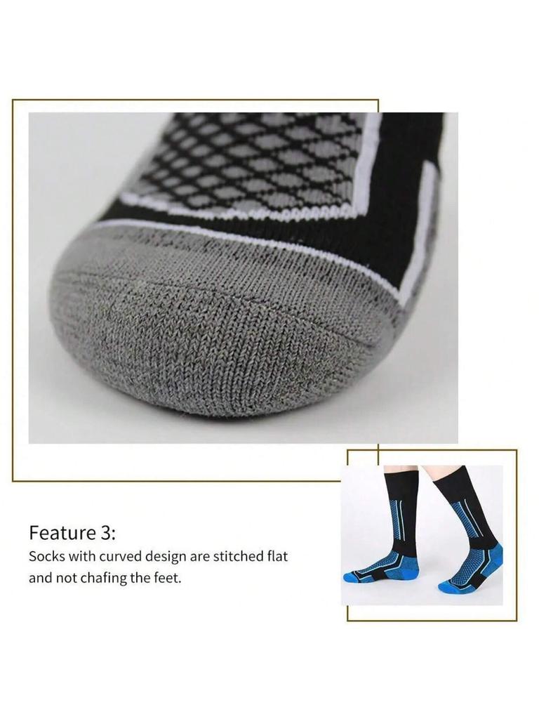 1 Pair Winter Warm Ski Stockings Thickening Hiking Socks for Women Men Anti-Cold Skiing Outdoor Sport Stockings Snow Accessories