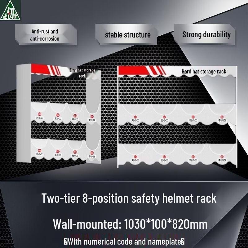 Reinforced Safety Helmet Storage & Display Rack