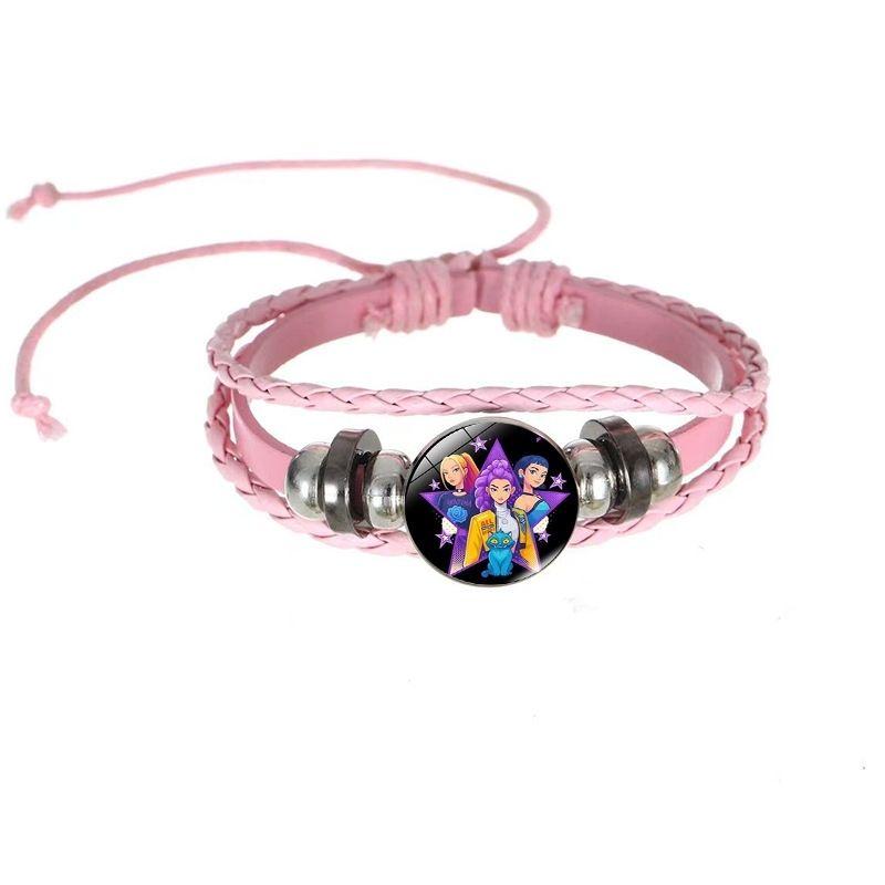 Das Hexenjäger-Team Armband, Zeitstein-Armband, Modisches Rosa-Schwarzes Armband