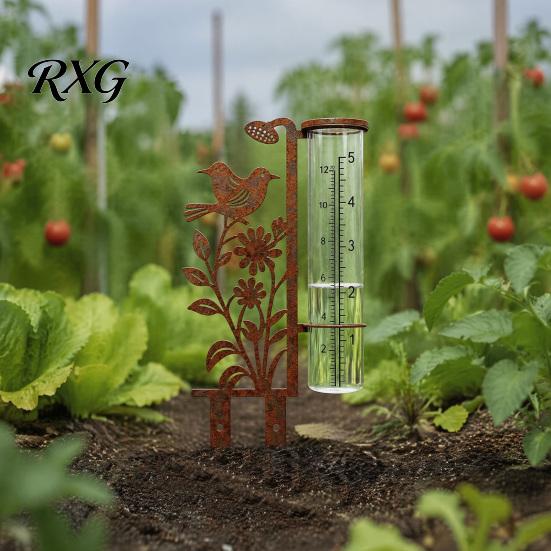 Präziser Outdoor-Regensensor Regenmesser für den Außenbereich, 7,8 Zoll Messgeräte zur Niederschlagsmessung, Frostsicher Einfache Einrichtung Messgerät, Vintage
