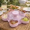 Multi-compartment Rotating Snack Tray Rotating Design Spinning Compartment Platter  for Snacks