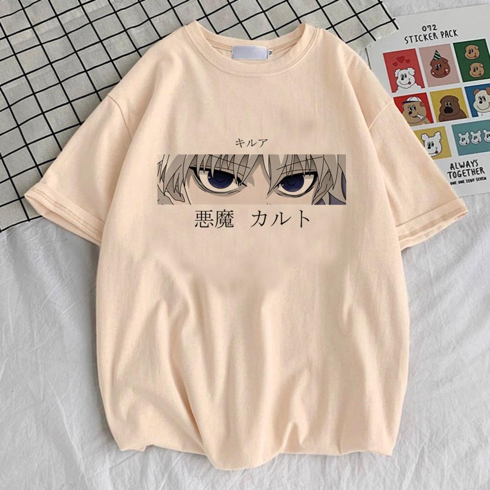 

Hunter x Hunter t shirt teen 80s anime Punk Classic harajuku Pastel t-shirt 80s Comfortable Vintage Classic S