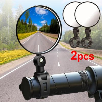 1/2pcs Rearview Mirrors Bicycle Motorcycle Handlebar Mount 360 Rotation Adjustable Wide Angle Modified Convex Mirror Reflector