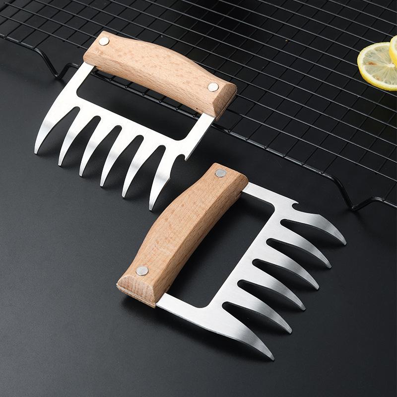 Barbecue Utensil shredders Wood Handle Bear Claws BBQ Meat BBQ Meat shredders shredding