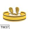 Handmade Bohemian Embroidered Logo Tassel Bracelet - Ethnic Style Friendship Band