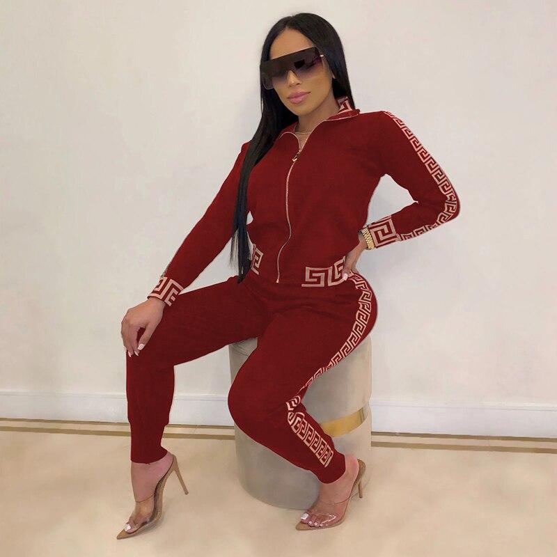 Moda Conjuntos de trajes de dos piezas Femenino Elegante talla grande  Griego Traste Estampado Abrigo y Pantalón 2020 Mujeres Elegante chándal  mujer comprar a buen precio — entrega gratuita, reseñas reales con