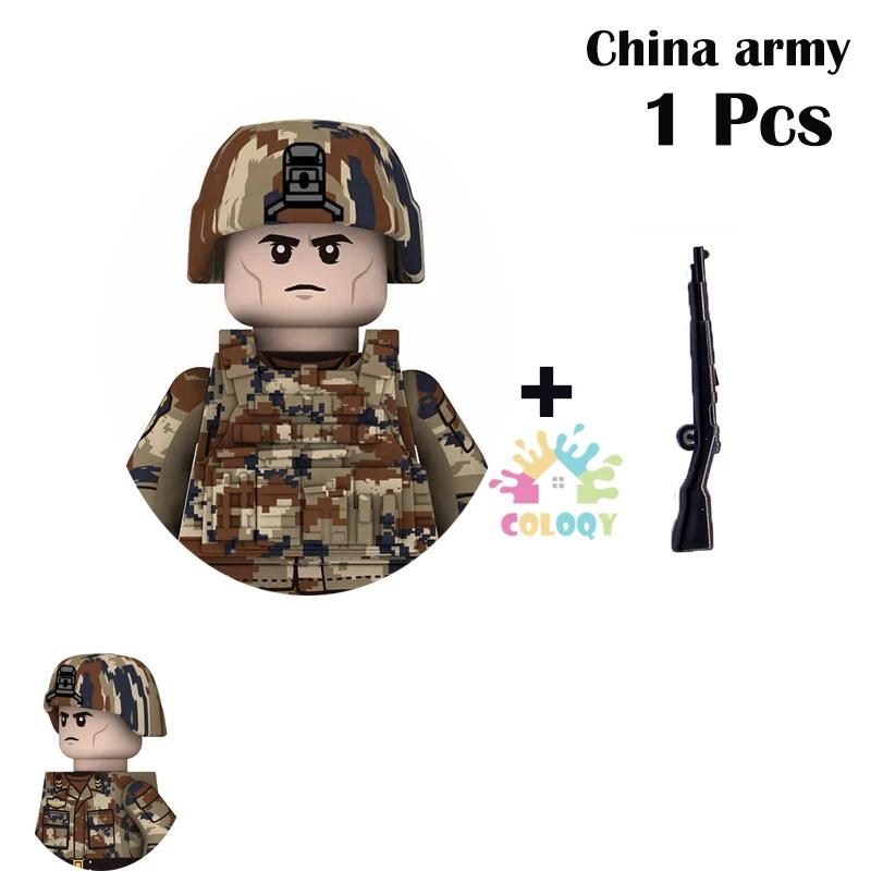 Kids Toys WW2 Military Army Sets Building Blocks Soviet US China Soldiers Mini Action Figures Medal Toys For Kids Birthday Gifts