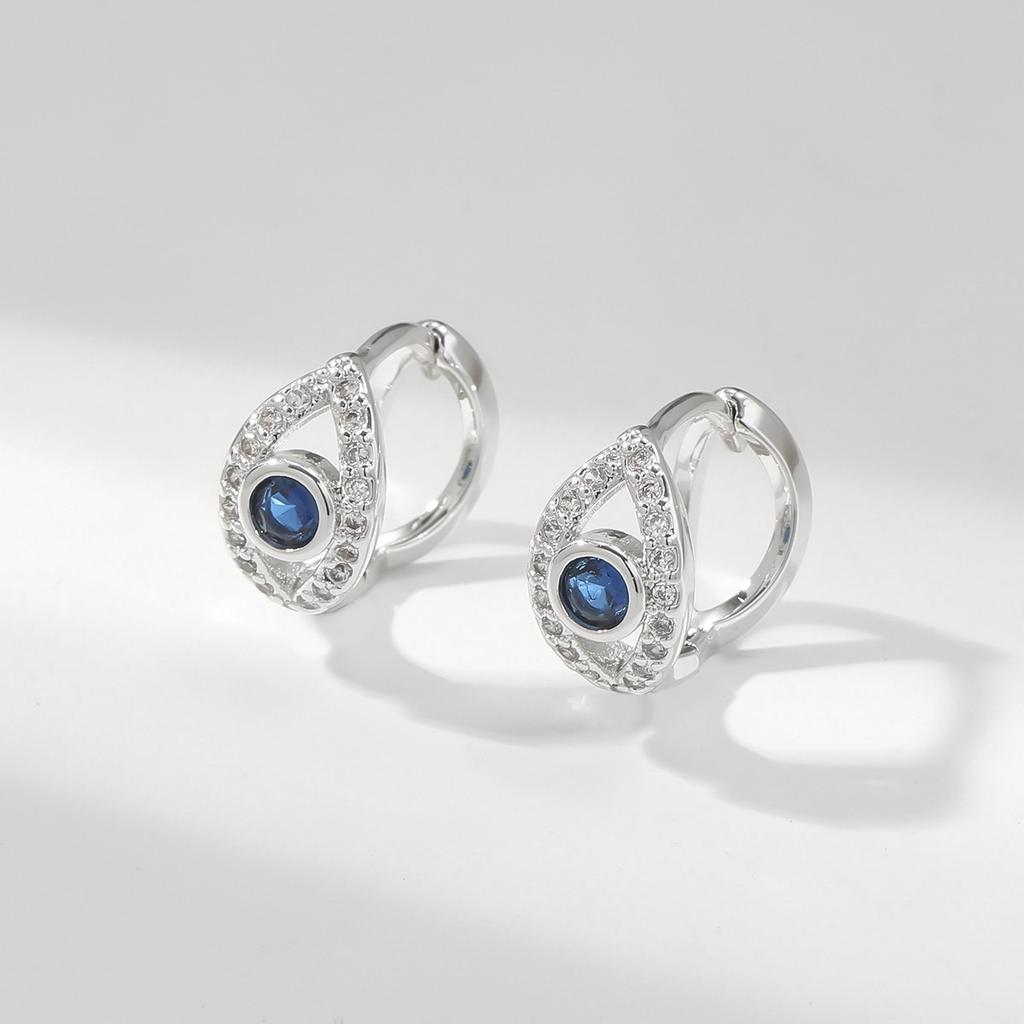 S925 Sterling Kupferstift Ohrringe Mode Creolen Weißgoldplattierte Ohrringe Nickelfreie Ohrringe