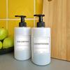 TESWEY 12PCS Bathroom Organization Labels, Waterproof Soap Dispenser Label Stickers for Glass/Plastic Bottles, Removable Cleaning Labels for Body