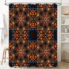 Modern Geometric Shower Curtain Vivid Colors, Decorative Privacy Bath Mat 3D Printing Waterproof Fabric Bathroom Accessories Dec
