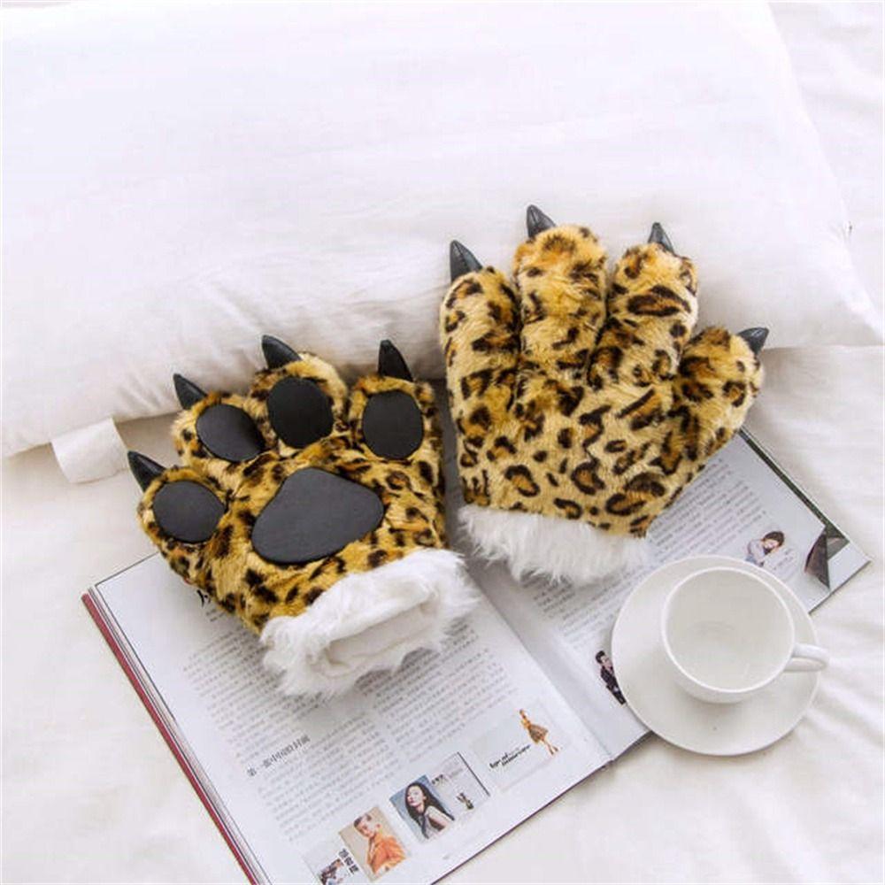 Pluszowe Zwierzę Rękawiczki Łapy Zwierząt Lampart Żyrafa Tygrys Pazury Rękawiczki Kreatywne Kostiumy