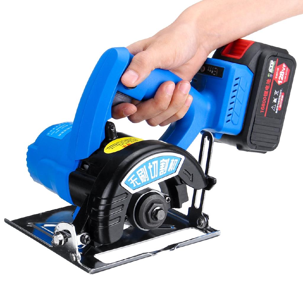 

16800 мАч 128 ВФ Электрическая бесщеточная циркулярная пила 1000 Вт 125 мм диск Аккумуляторная пила Деревообрабатывающие инструменты Перезаряжаемый электроинструмент