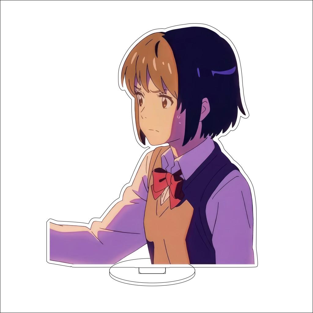 16CM Anime Your Name Cosplay Acrylic Stand Ornaments Okudera Miki Natori Sayaka Tachibana Taki Figure Stand Halloween Gifts
