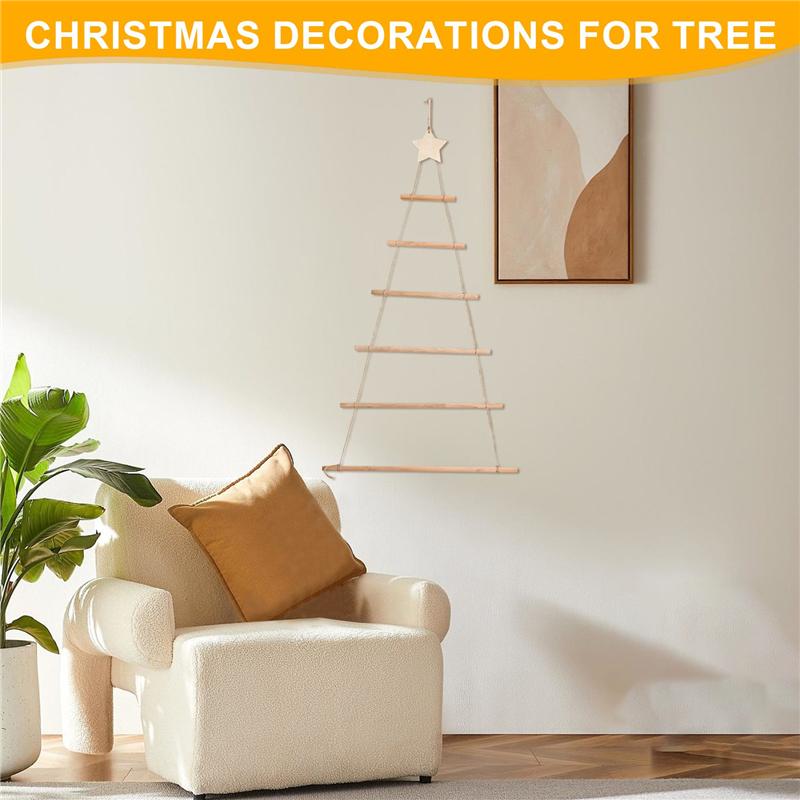 

WON DIY Wooden Christmas Tree Wooden Wall Hanging Christmas Tree New Year Decoration For Home Ornaments