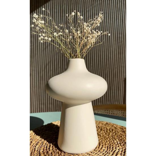 

Ceramic Natural Vase | Beige Color | Minimalist | Height:22cm x Width:16cm