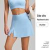 New Style Nude Feel One-Shoulder Yoga Set with High-Waisted Breathable Skirt for Tennis & Running