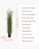 Artificial Grass Plant, 2 Pack 1499mm Horsetail Reed Grass in Pot, Premium PVC Faux Fake Greenery Shrubs Plant for Indoor Outdoor House Home Garden