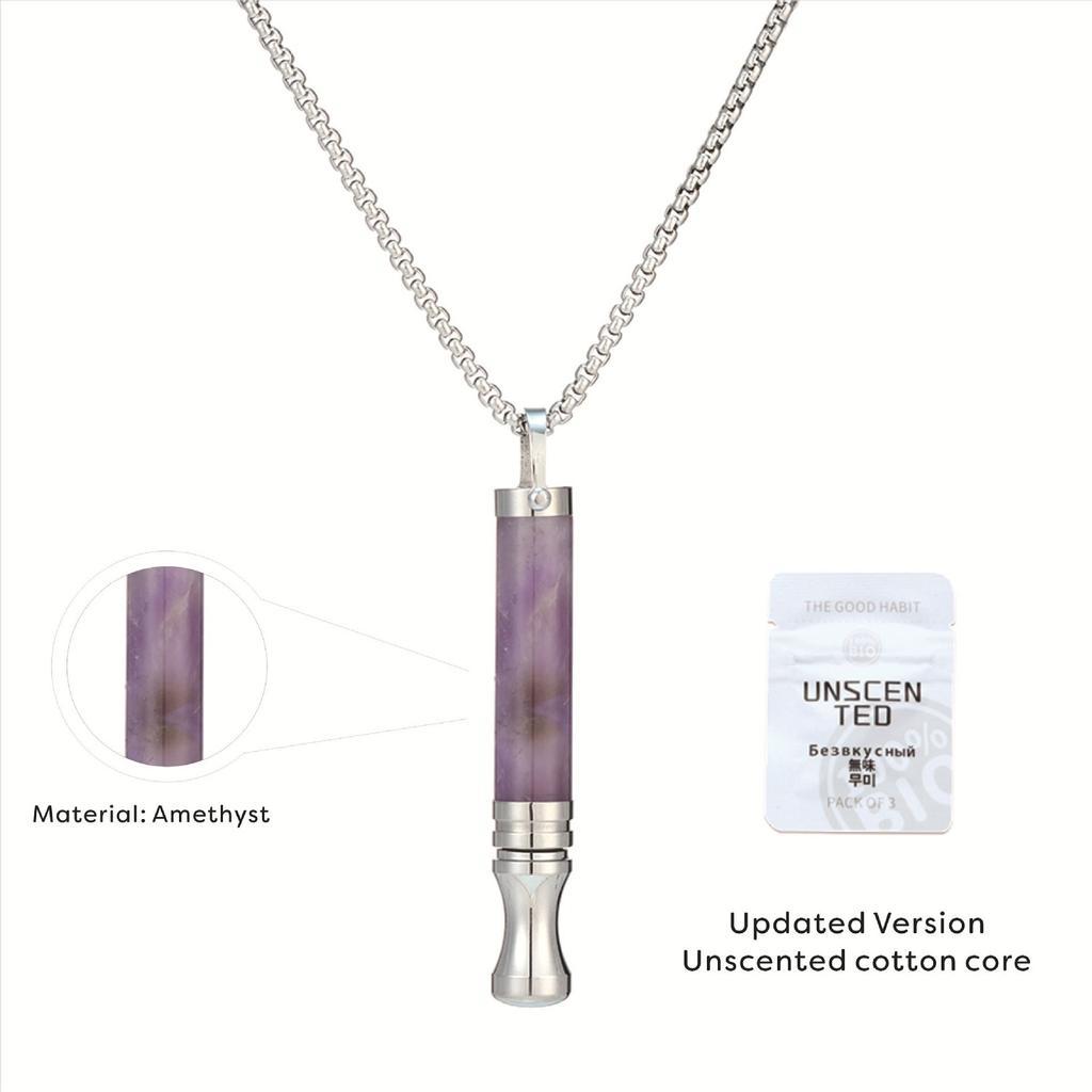 1PCS Anti Smoking Necklace Breathwork Meditation Mindfulness Breathing Anti-Smoking Assistance Necklace Whistle Anxiety Relief