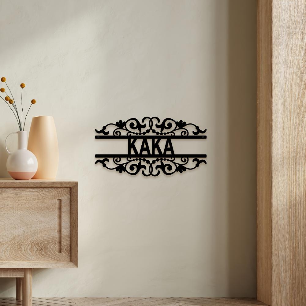 Art Deco Metal Name Sign Wall Art Custom Plaque Home Decor Gift