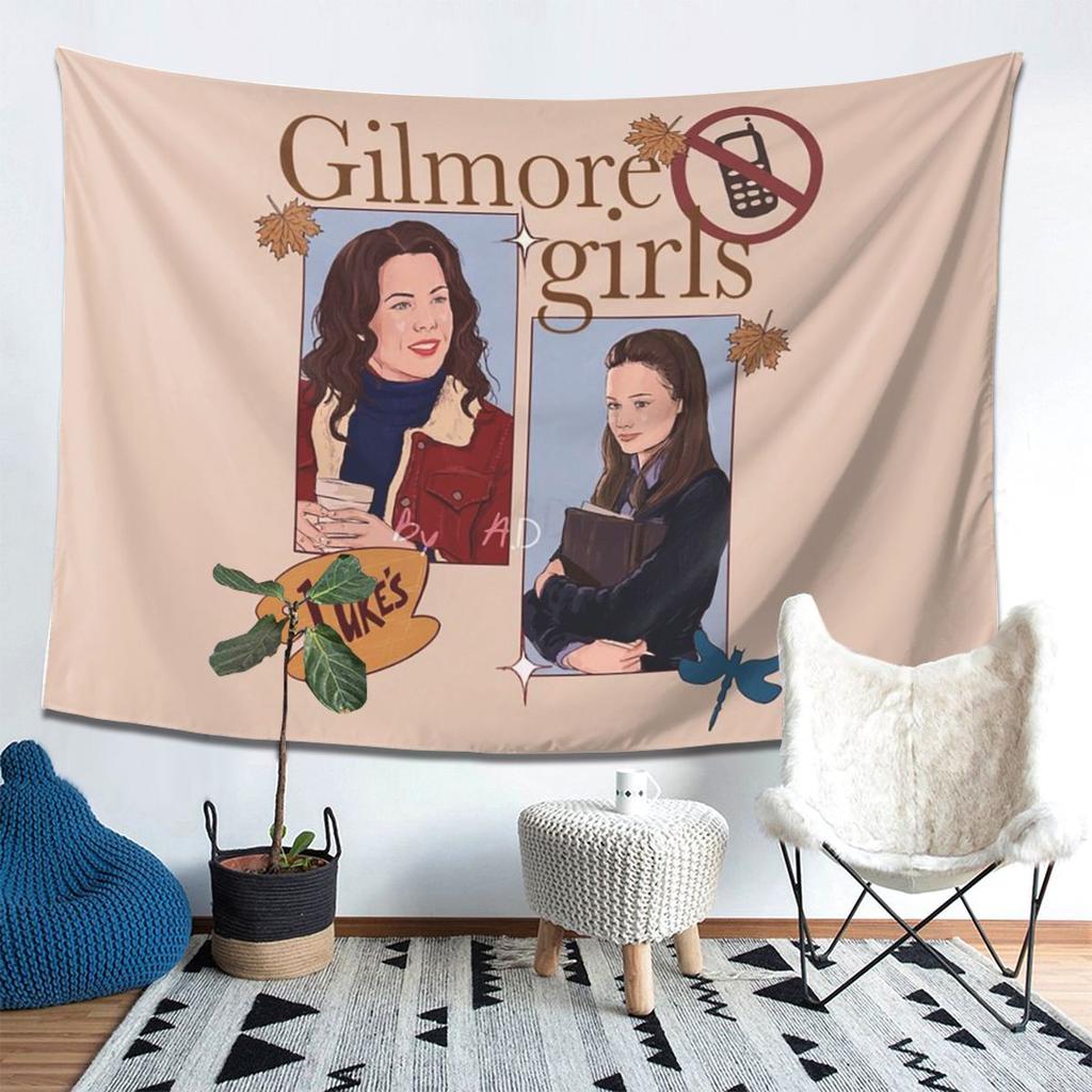 Gilmore Girls Graffiti Tapestry Wall Hanging Aesthetic Home Decor Tapestries for Living Room Bedroom