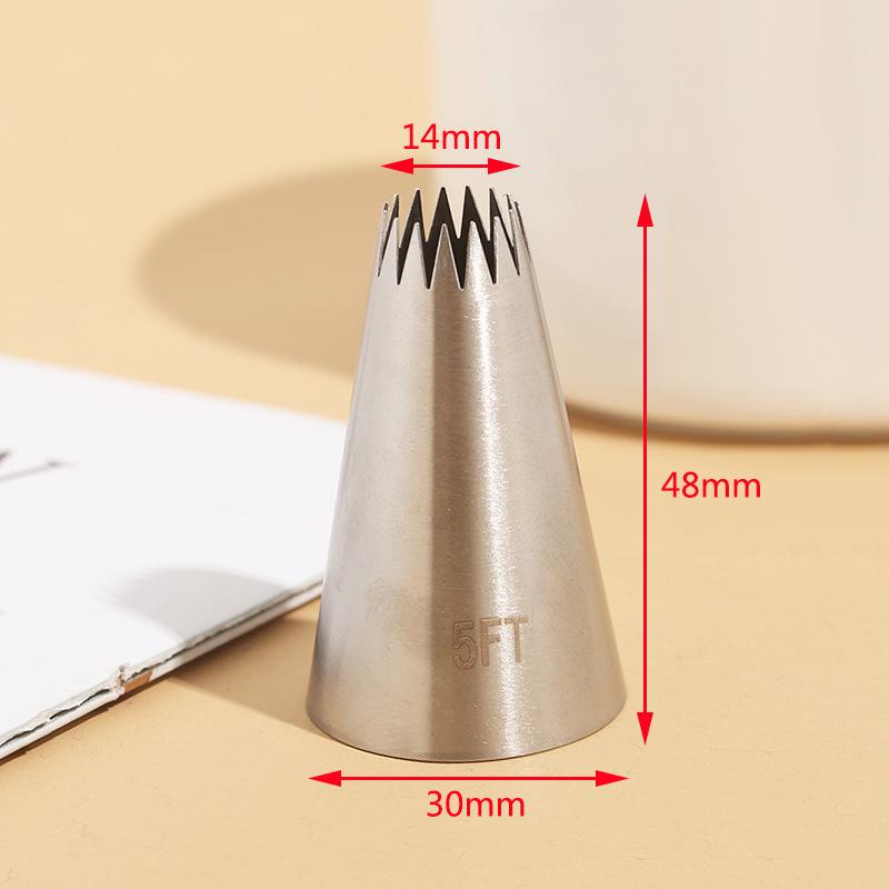 1Pcs 5Ft/ 7Ft/ 9Ft Stainless Steel Cream Cupcake Pastry Nozzles Cake Decorating Icing Piping Tips Baking Tools