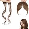Cybersnc 3PCS Hair Extensions for Women Brown, Curtain Bangs Hair Extension with Clip-In Design, Natural Looking Bangs for Daily Styling & Specia