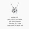 U-type Horseshoe Pendant Moissanite Necklace Certified 1CT D-Color VVS1 Lab Diamond 925 Silver Chain For Women Jewelry